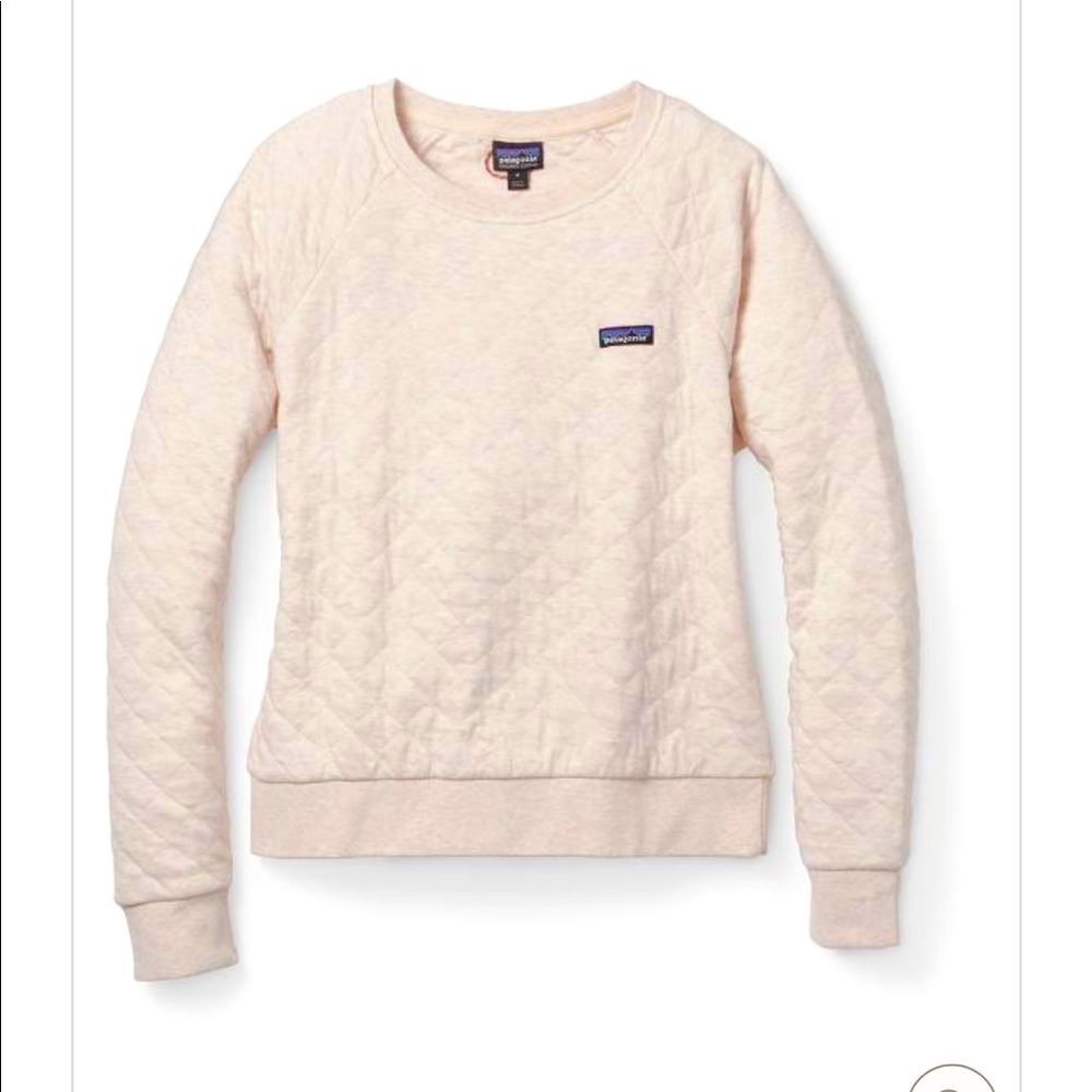 Patagonia Cotton Quilt Crew Top (S) in Dyno White